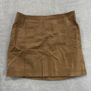 Free People Mini Skirt Women's 4 Brown Y2K Boho
